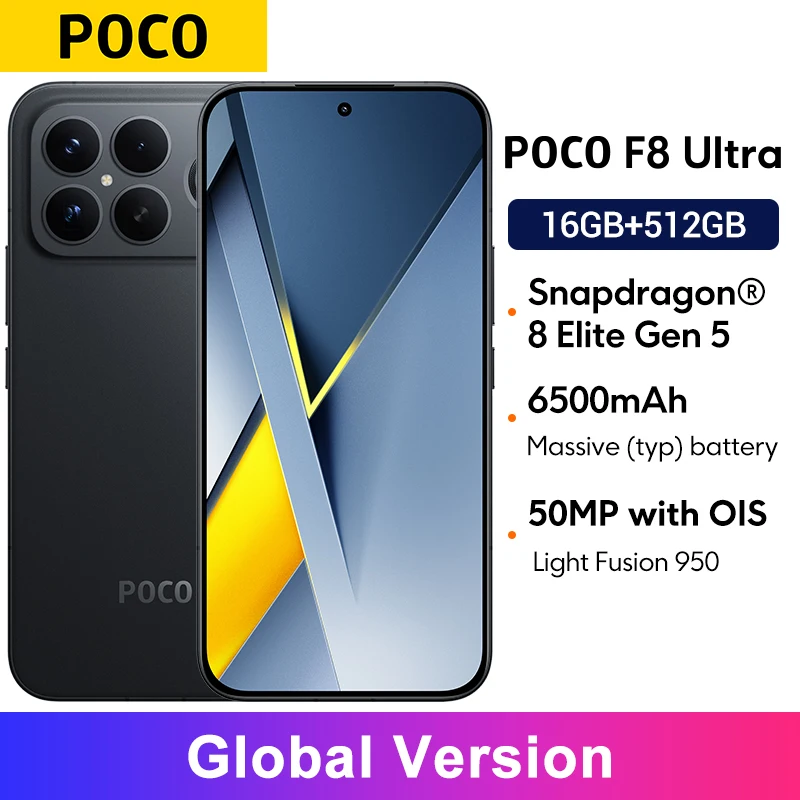 Global Version POCO F8 Ultra Snapdragon 8 Elite Gen 5 Smartphone