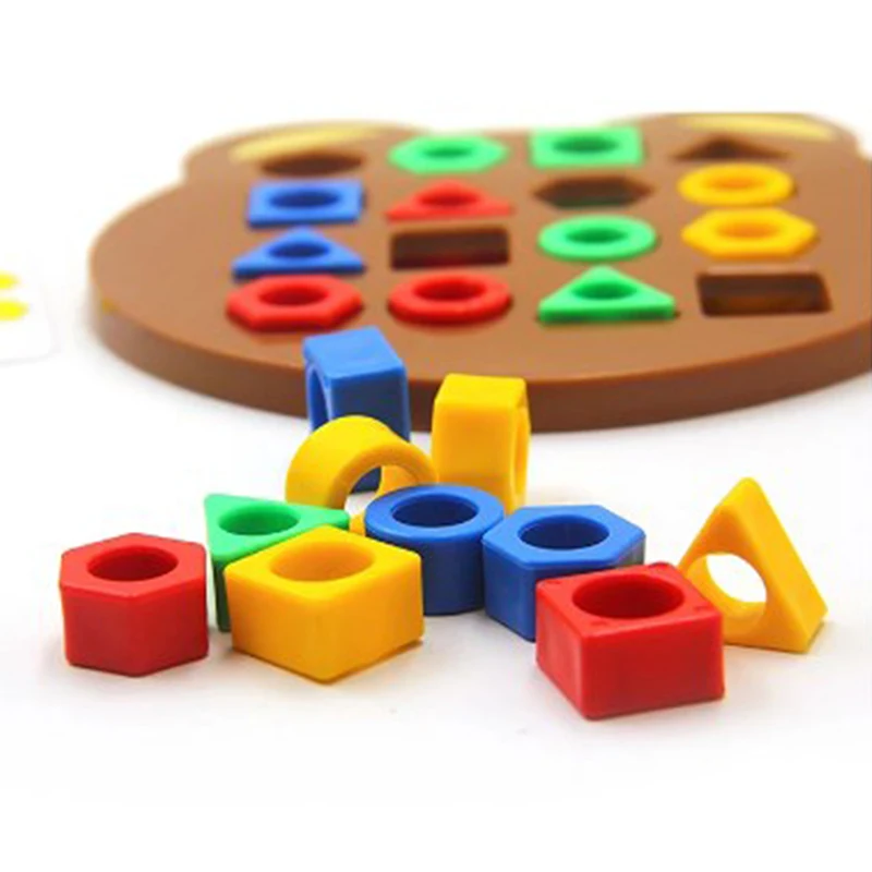 1Set Children Puzzles Geometric Shape Quick Matching Board, Color & Shapes Puzzles Learning Games Toy For Kids Boys Girls.