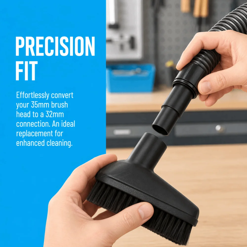 5PCS Dual Diameter Vacuum Hose Adapter Hose Connection Plastic Hose Adapter Converter Converter Parts Black Vacuum Cleaner Parts