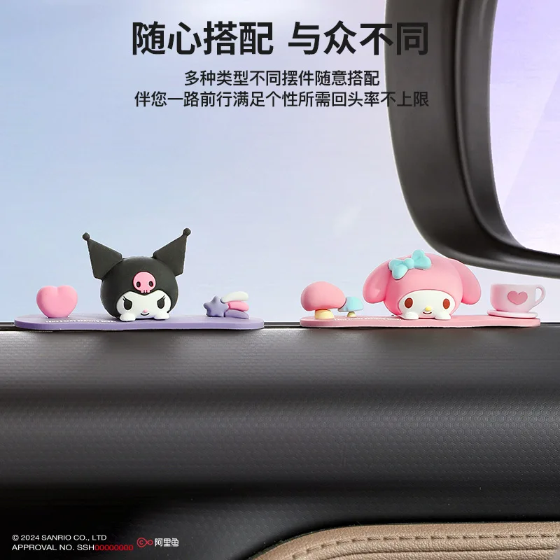 Sanrios Kuromi Anime Car Center Console Cartoon Decoration My Melody Doll Door Anti-collision Strip Car Shock Absorbing Cushion