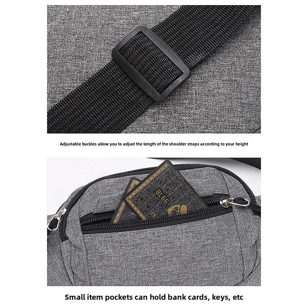 Mobile Waist Bag For Men Women,Large Capacity Cross-Body Chest Bag,Multifunctional Stylish Belt Bag For Outdoor Sports
