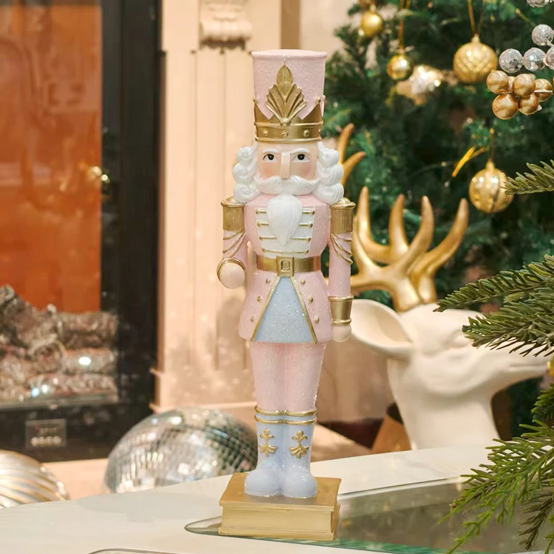 Christmas Nutcracker Soldier Sculpture, Christmas Day Atmosphere Decoration Ornament, Bedroom Living Room Study Desk Decorative