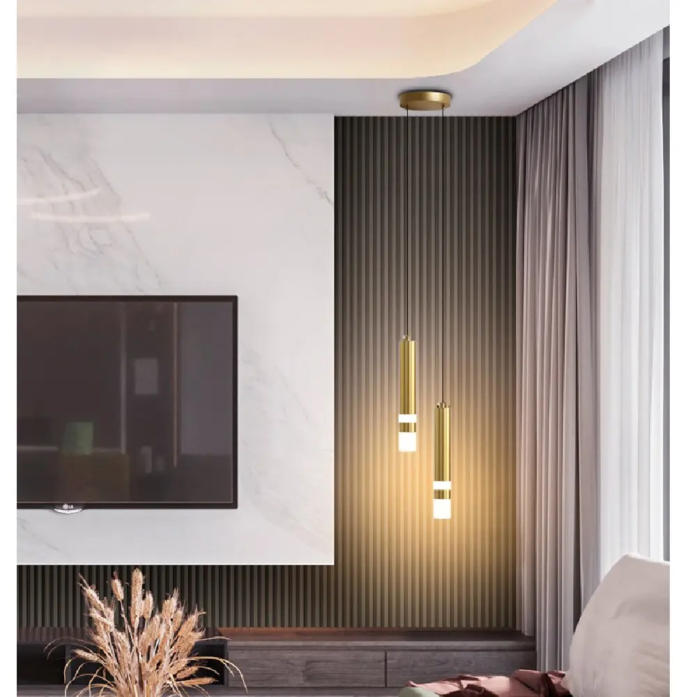 Candelabro LED de doble o tres cabezas, carcasa dorada y negra, creativa y lujosa, para casas modernas