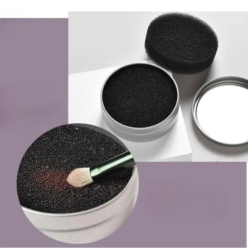 Makeup Eyeshadow Brush Dry Cleaning Sponge Box Activated Carbon Sponge Quick Cleaning Makeup Brushes Cleaner Makeup Accessories