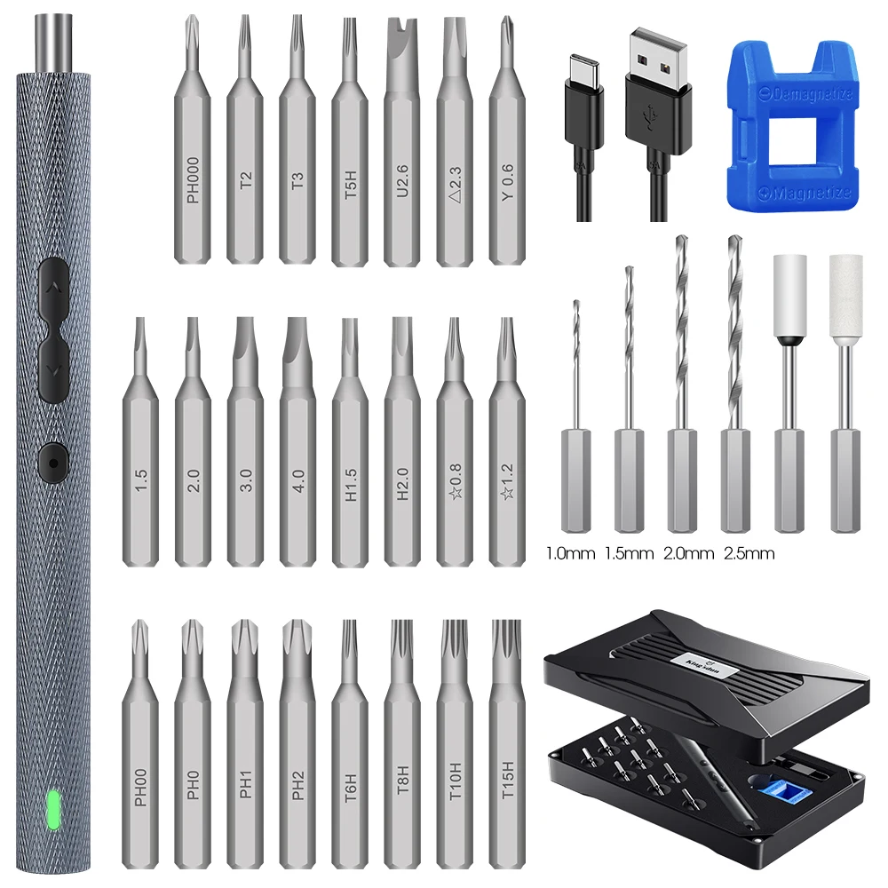 36 in 1 Electric Precision Screwdriver Kit Magnetic Bits for Phone Camera Laptop Watch Electronics Repair