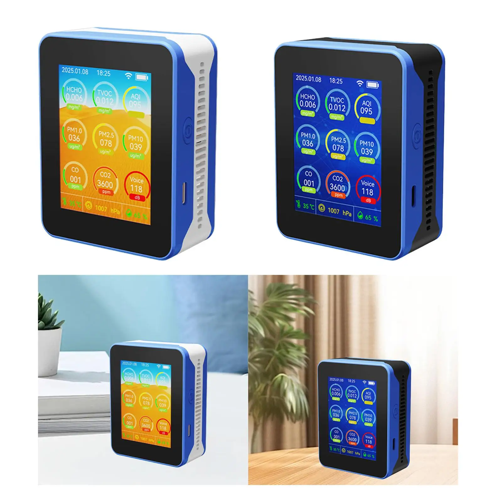 

Air Quality Monitor Temperature Air Analyzer for Greenhouse Kitchen School