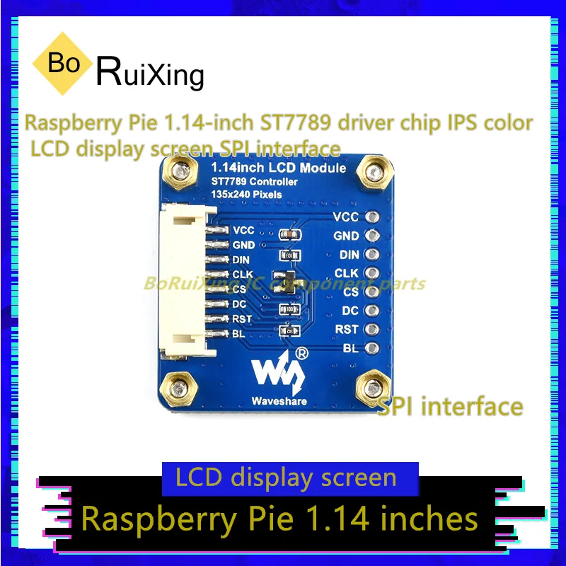 5PCS/LOT 1.14inch LCD ST7789 Driver Chip IPS Color LCD Display Screen SPI Interface