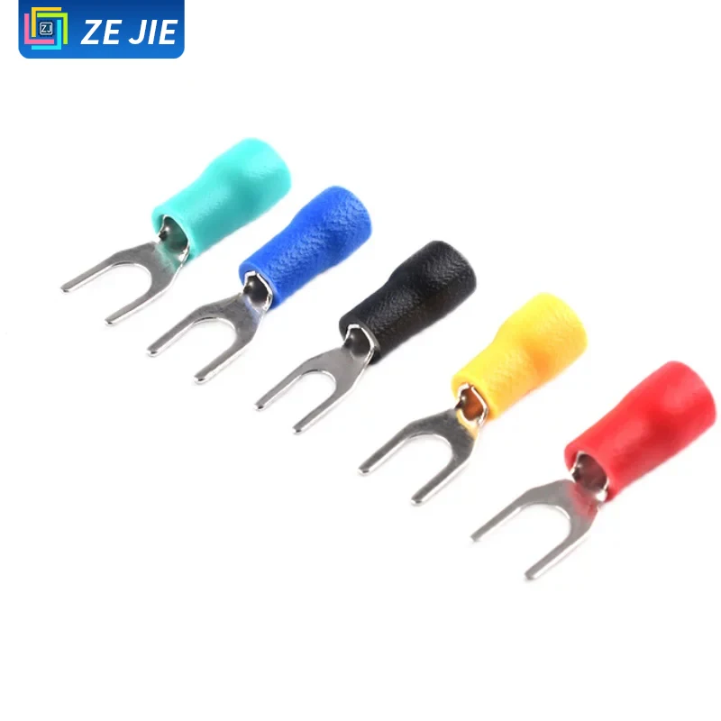 SV1.25-3.2/4 Pre-insulated Fork Terminal, SV2/3.5-4/5 U/Y Type Copper Lug, Crimp Terminal