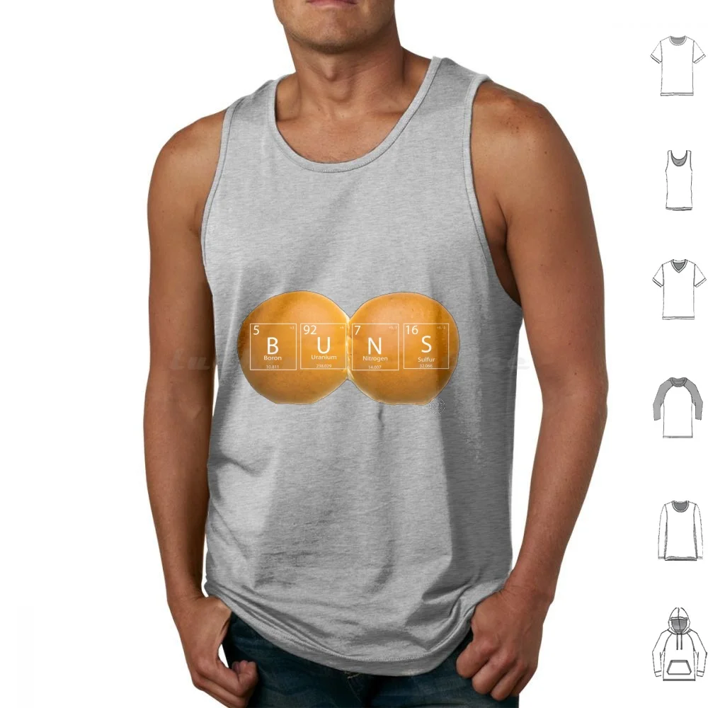 Buns Tank Tops Print Cotton Buns Food Funny Humor Science Cookout