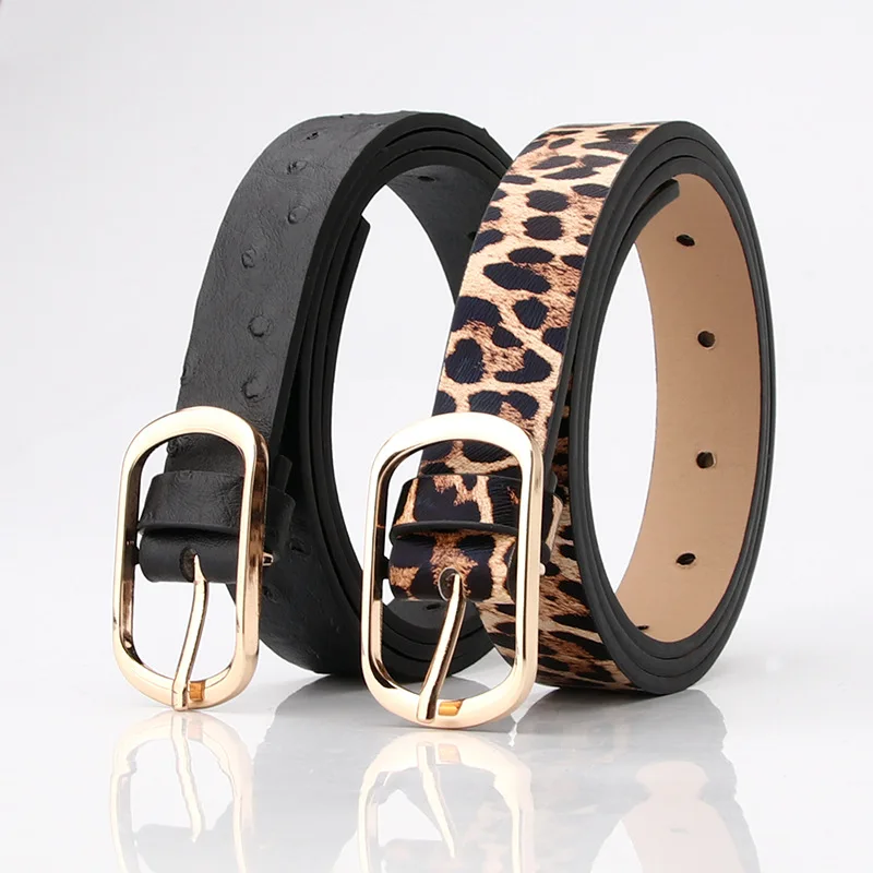 2024 Fashion Designer Leather Belt Woman Leopard Snake Print Waist Belts For Women Female Cinto Feminino