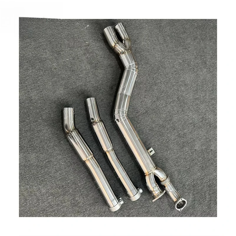 Performance 304 Stainless Steel 4 Inch/101mm Single Middle Pipe for  G8X G80 M3/G82 M4 Exhaust Resonators Professional