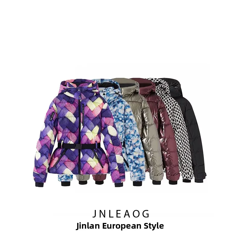 

JNLEAOG Осенняя Новая Модная Уличная Женская Утепленная Куртка с Длинными Рукавами и Капюшоном, Универсальная, Серия Snow