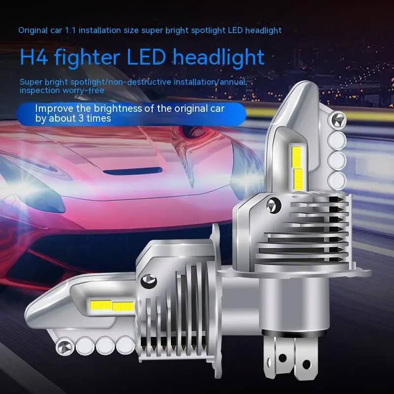 

Hot Car H4 far and near one headlamp LED headlamp high and low headlamp locomotive three Claw Bulb Front motorcycle headlamp