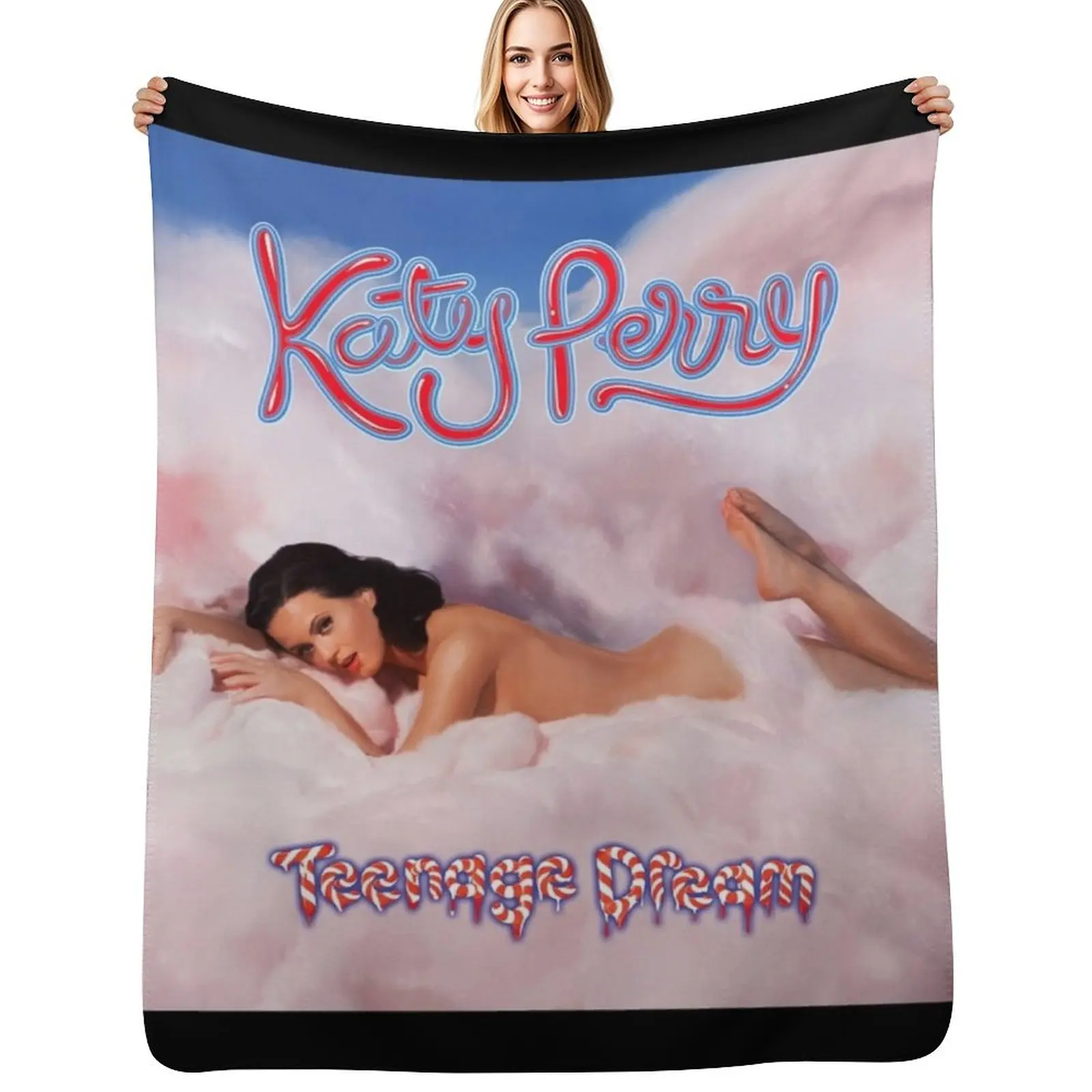 Katy Perry teenage dream Throw Blanket Multi Use Warm Blanket for Living Room Bedroom