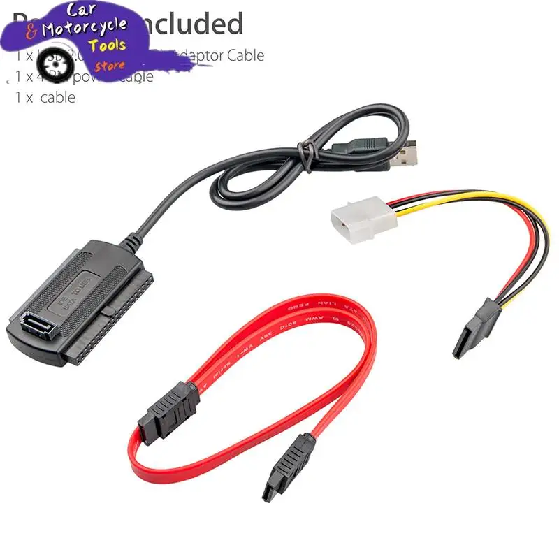 Converter Cable Hard Drive For 2.5 / 3.5 Inch with 4 Pin Power Cable SATA/PATA/IDE Drive to USB 2.0 Adapter