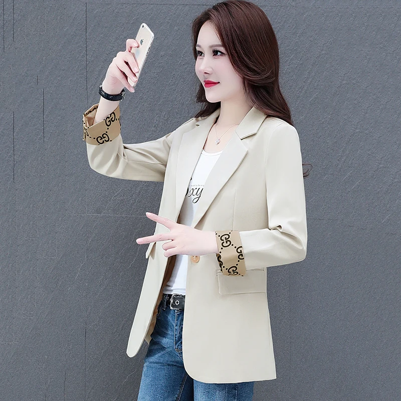 

Women Professional Blazer Jacket 2023 New Spring Autumn Office Blazer Female Top Fashion Slim Splicing Long Sleeve Blazer Coat