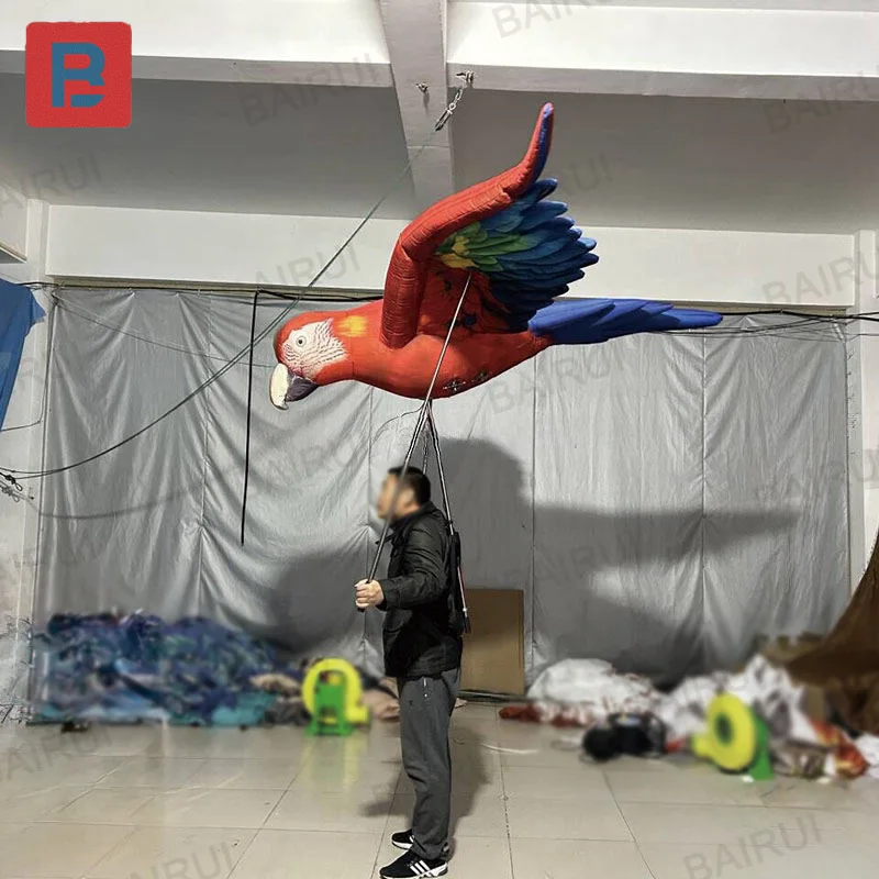 

Inflatable bird, animal-shaped inflatable model, with blower, outdoor walking clothing inflatable parrot costume