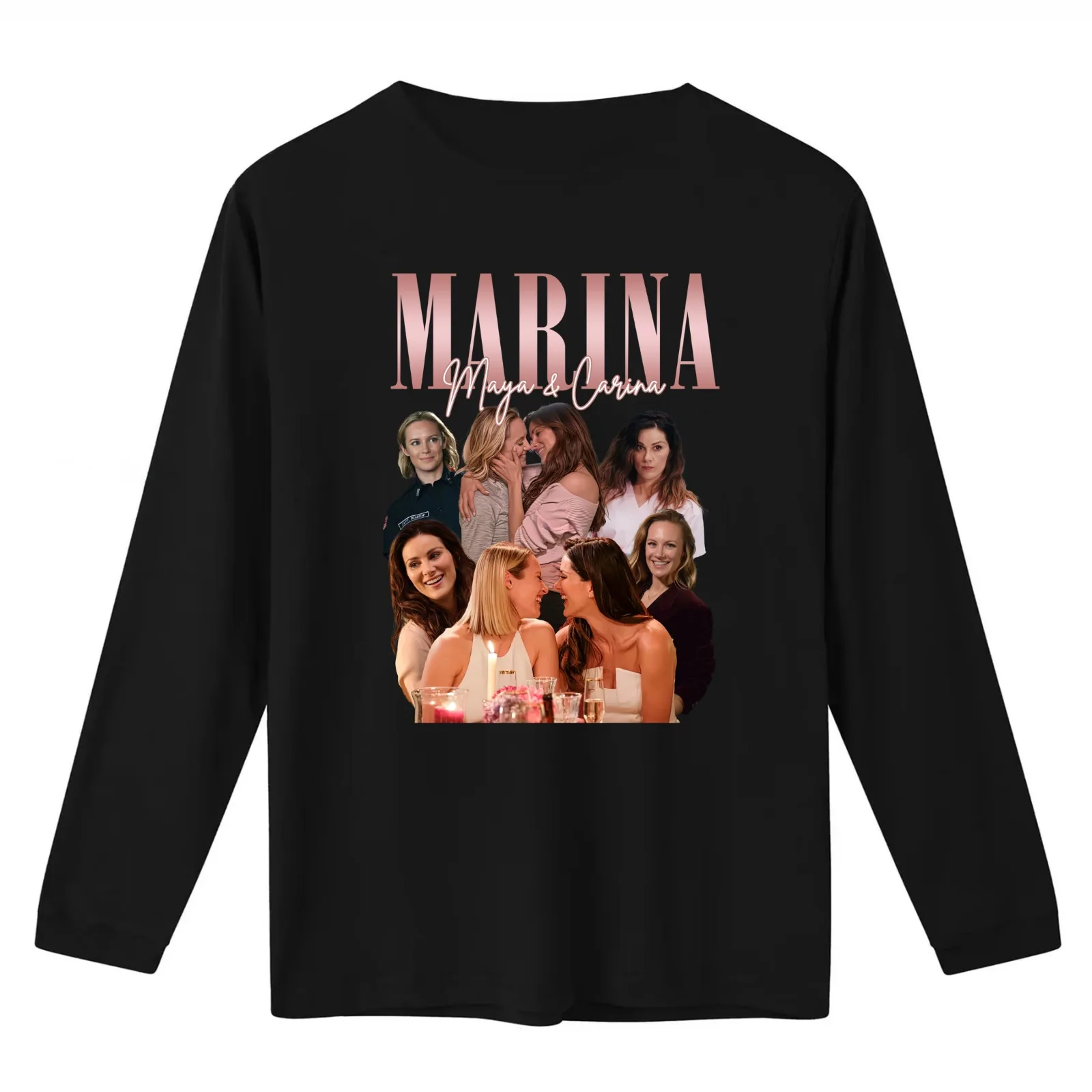 Maya and Carina retro vintage T-Shirt Summer Casual Cotton Tee Oversized Streetwear Tops Vintage Graphic Print 100% Cotton