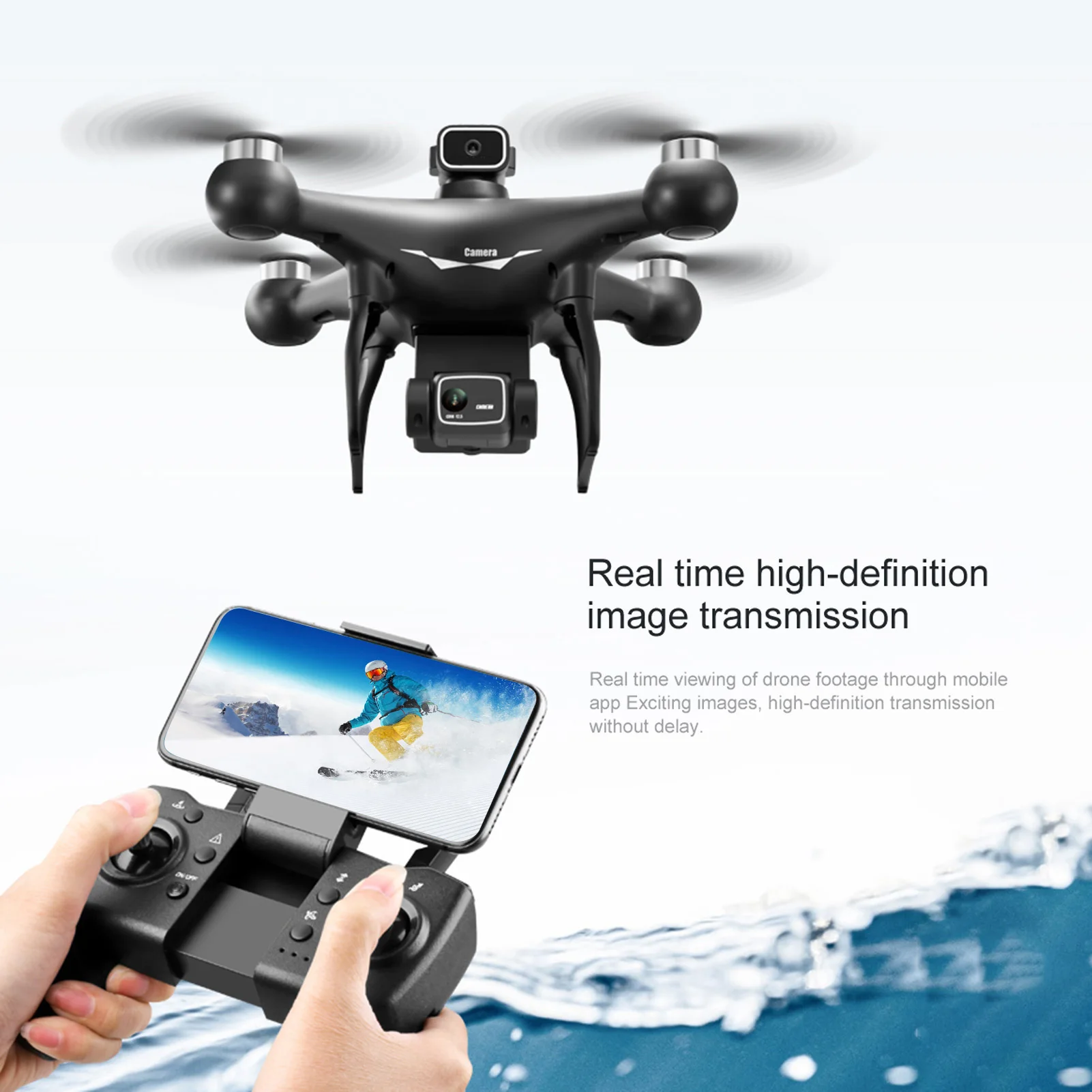 원격 제어 드론 4K 듀얼 카메라 장애물 회피 브러시리스 모터 RC 쿼드콥터 드론(어린이 성인용 보관 가방 포함)
