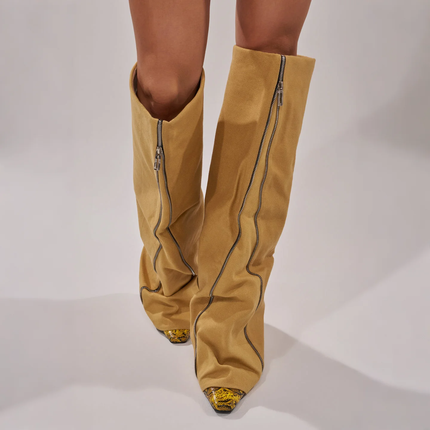 Women's Slouchy Knee High shark Boots fashion stiletto high heels zipper pointed toe party sexy pleated boots shoes woman