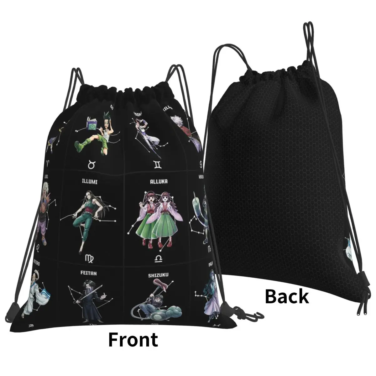 Anime Hunter X Hunter Backpacks Fashion Drawstring Bags Storage Bag Book Bags for Man Woman Students