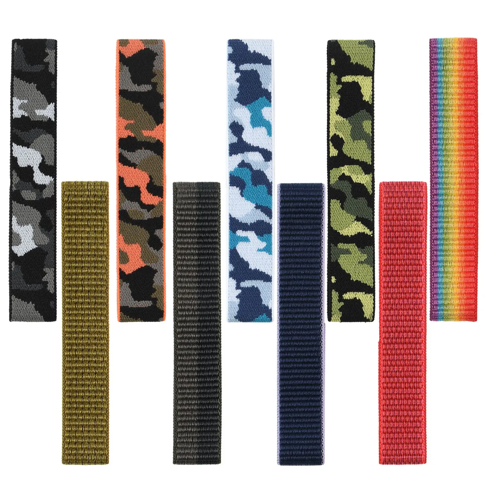 Woven Nylon Hook Loop Watch Band For COROS VERTIX 2 VERTIX2 Camouflage Strap Watchband Wristband Bracelet Accessories