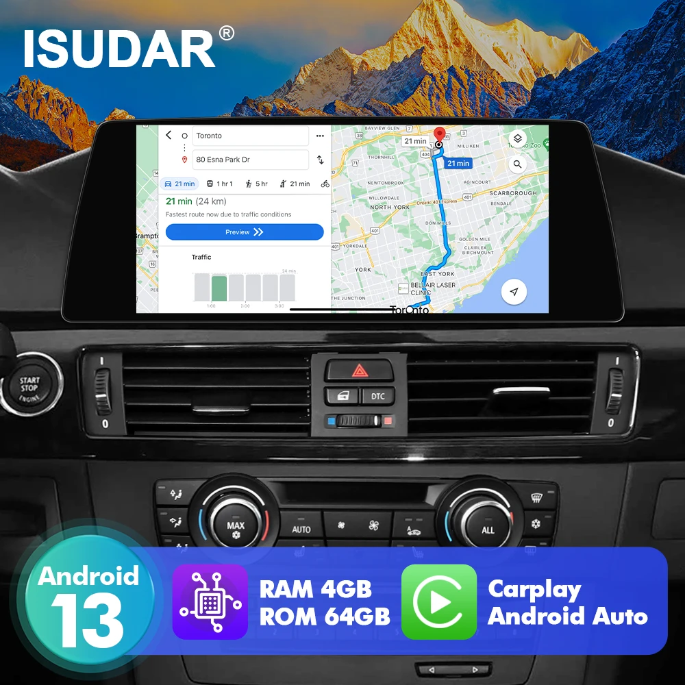 2026 New ID6 ID7 ID8 UI Android 13 System Wireless Carplay AUTO For BMW 3 Series E90/E91/E92/E93/M3 (2004-2012) CCC CIC System