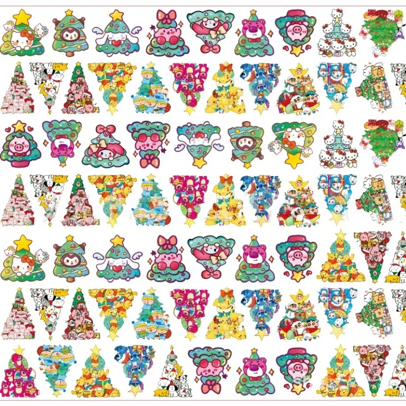 

Рождественская елка, штабелирование музыки, Sanrio, аниме, популярный мультфильм, милый Hello Kitty, акриловая нашивка с принтом «сделай сам», аксессуары ручной работы