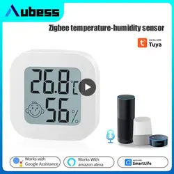 Zigbee Thermometer Hygrometer Tuya WiFi Smart LCD Screen Digital Temperature Humidity Sensor Work With Alexa Google Home