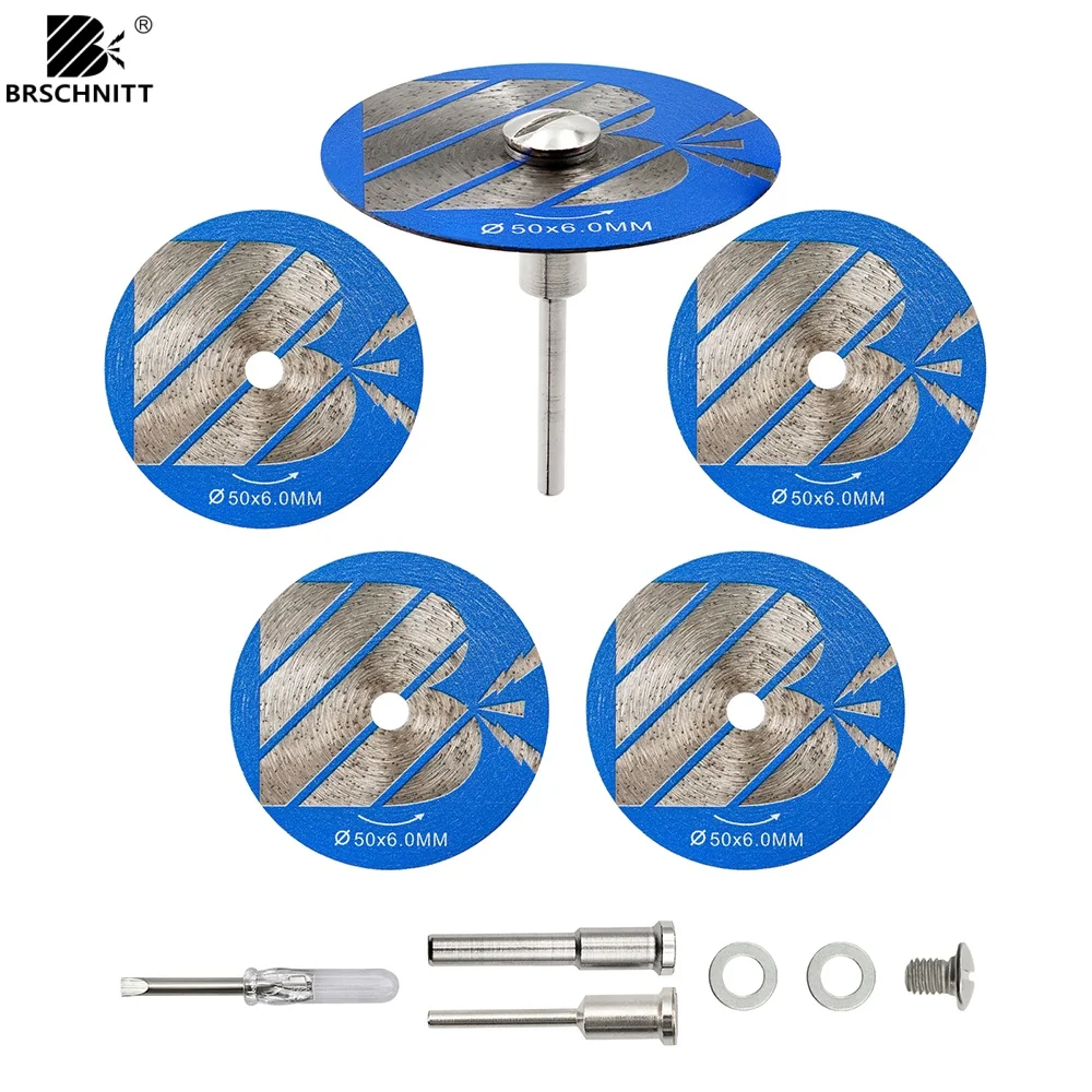 BRSCHNITT 50mm Disc Sintered Continuous-Tooth Mini Saw Blade For Cleaning Tile Grout or Cutting Softer Tiles Mini Disc