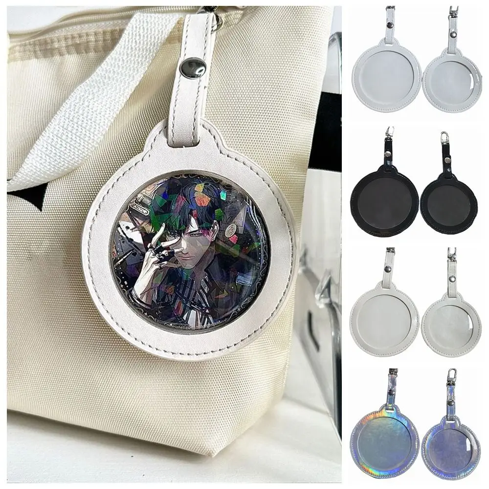 Tool Multi-Color Badge Bag 58/75mm Round Badge Display Bag Waterproof Key Chain Badge Protector
