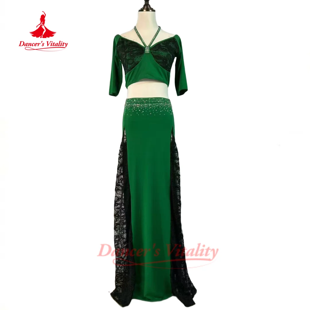 

Комплект для восточных танцев: Женский индивидуальный сексуальный кружевной костюм для взрослых и детей, для сценических выступлений и соревнований. Костюм для танцовщиц.