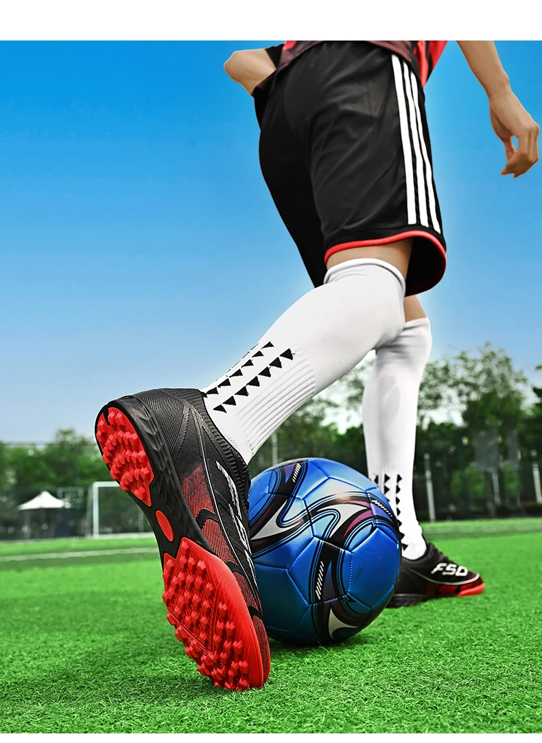 Neue Herren-Fußballschuhe Futsal High Ankle Atmungsaktiv Rutschfest Hochwertige Ultraleichte Fußballschuhe Sportschuhe für Outdoor-Wettkämpfe – Detail 27