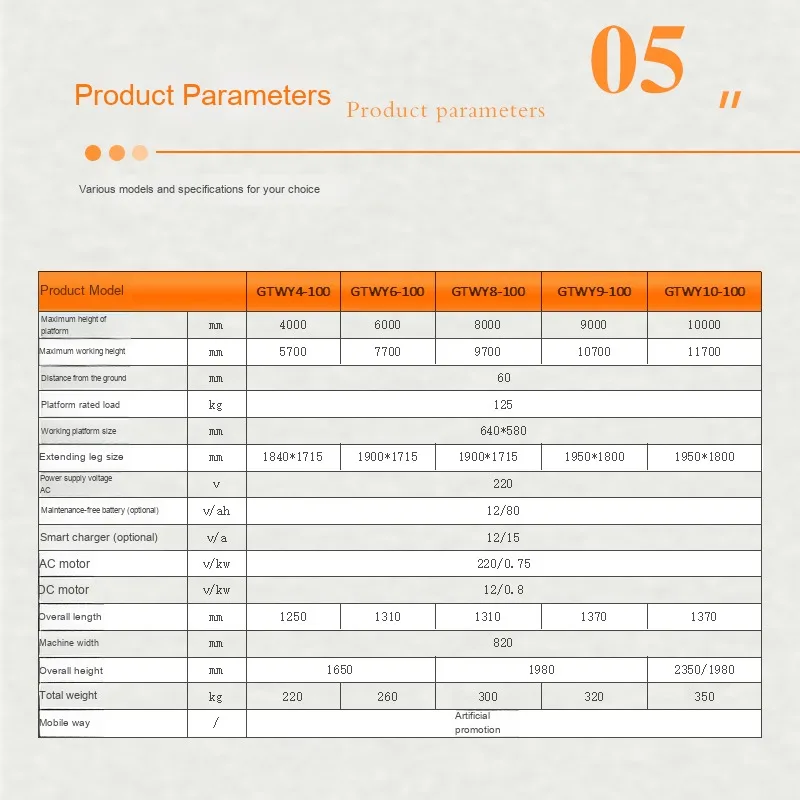 Lifting Platform Aluminum Alloy Electric Hydraulic Lift Automatic Small Mobile Aerial Work Lift