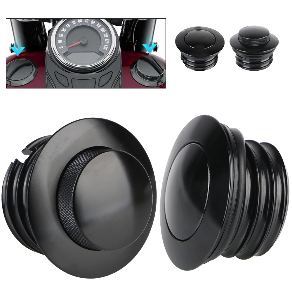

Chrome Black Motorcycle Oil Tank Gas Cap Pop-Up Dyna FXD Softial Fat Boy CVO CNC Aluminum For Harley Sportster XL883 XL1200