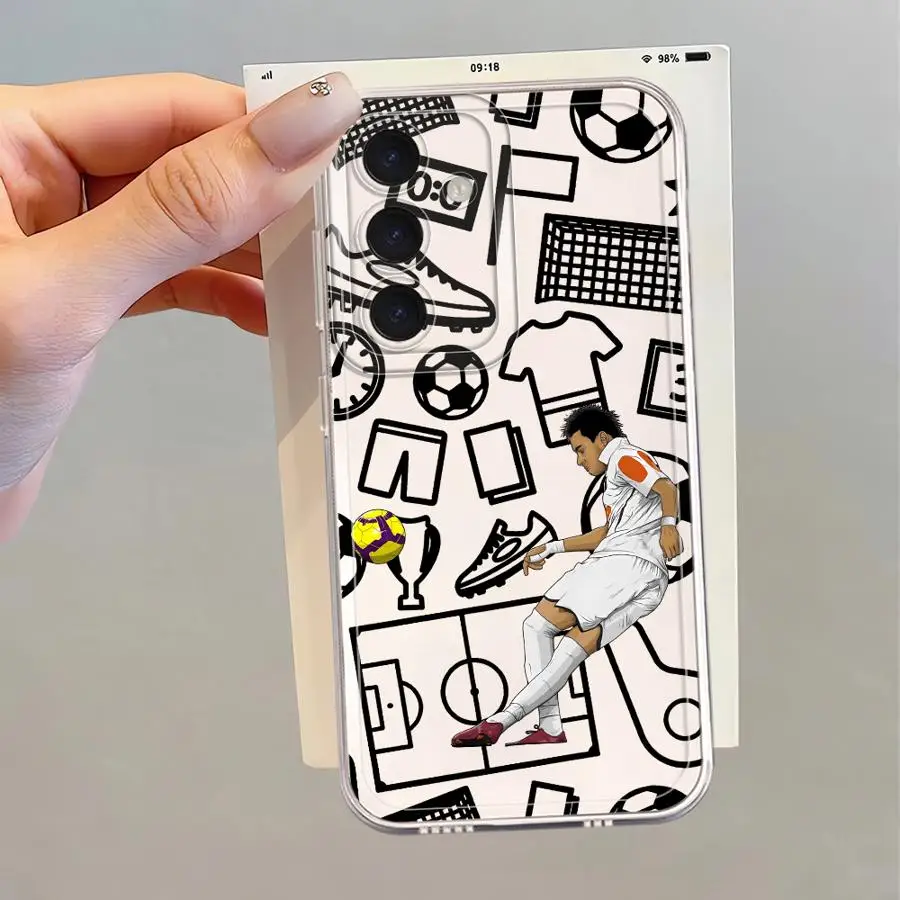 Sports Football Cartoon Case for Samsung Galaxy A71 A72 A31 A32 A12 A16 A52s A52 A21s A51 A50 Soft Phone Cover
