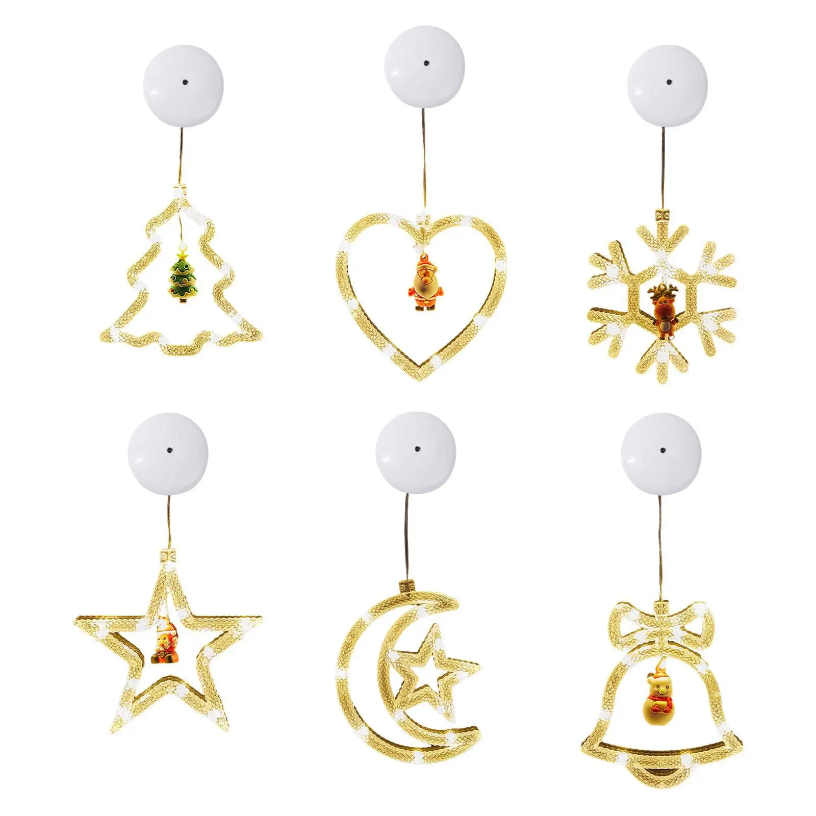 Xmas Ornament Lantern Christmas Window Light LED Novelty Modern Hanging