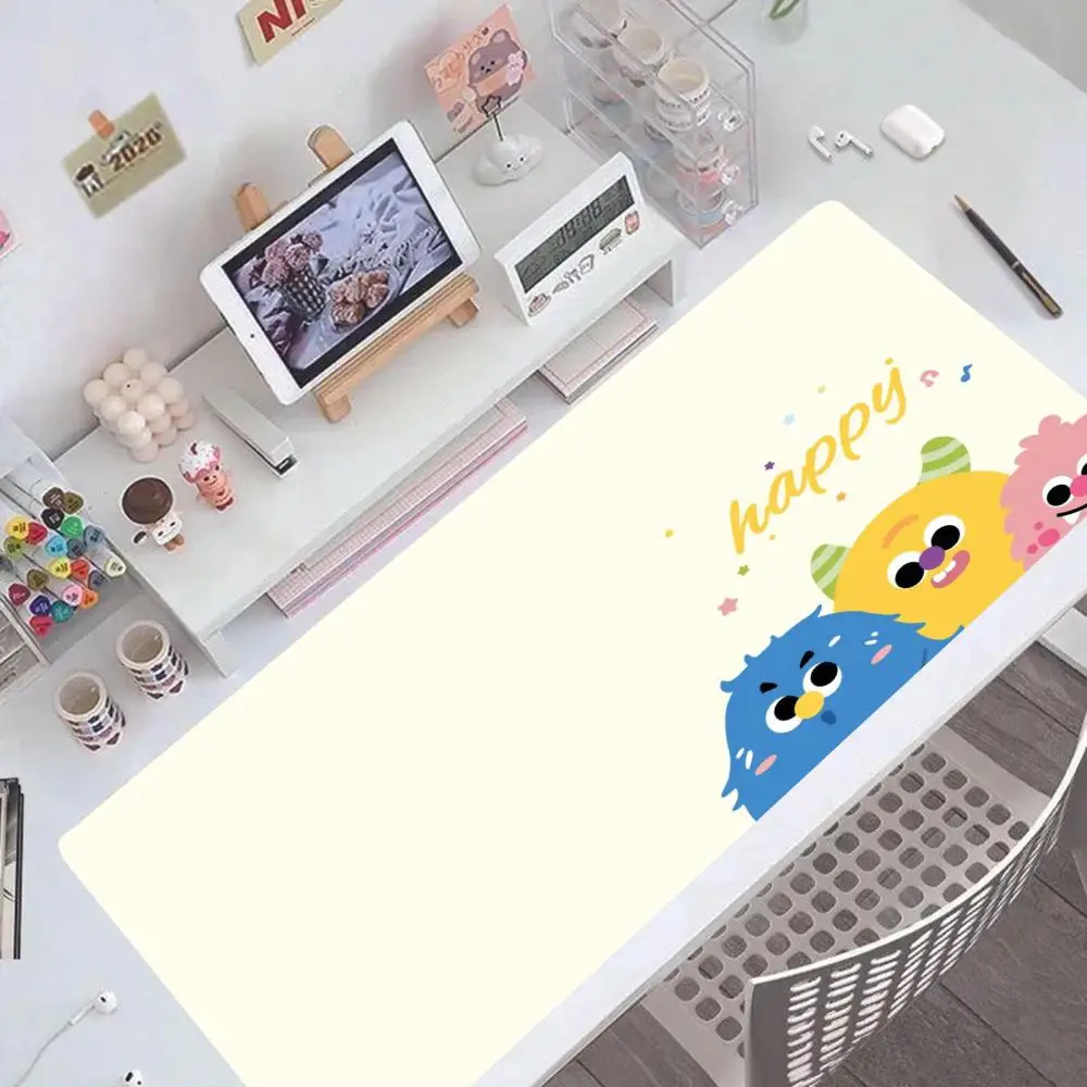 Fun Cartoon Monster Themed Mouse Pad - Non-Slip Rubber Base, Washable, Great for Work, Gaming & Office Use