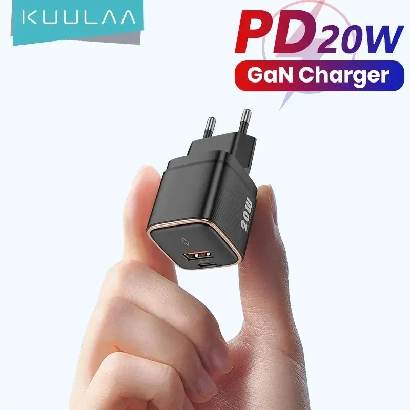 KUULAA 20W GaN PD USB C Charger for iPhone 15 14 13 12 Pro Max Mini SE Phone QC 3.0 PD 3.0 USB Type C Fast Charging for iPad Air