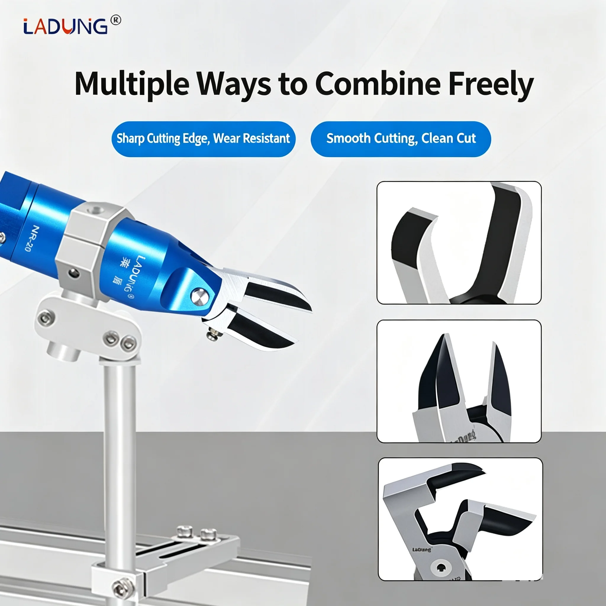 LADUNG Pneumatic Nipper Scissors F5CTP/CTG/CTR Top Cutting Shear Plastic Water Mouth Air Cutter Tool Manufacturer Direct Sales