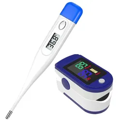 Digital Thermometer Accurate Oral Armpit Temperature Reading Fever Alert Termometer Baby Thermometers Pulse Oximeter Finger