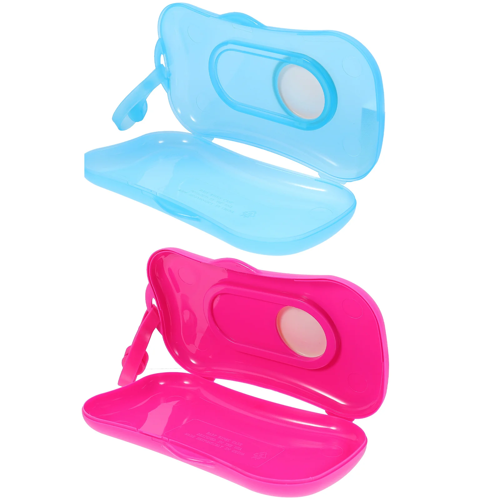 

2Pcs Wet Tissue Boxes Baby Napkin Storage Containers with Silicone Seal Easy One Hand Access for Strollers Cribs