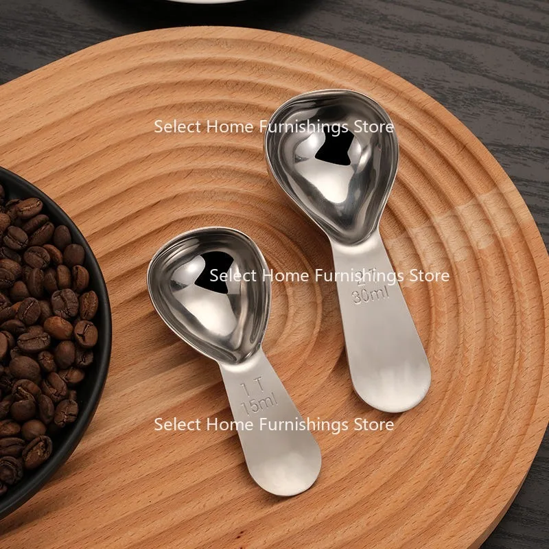 Suitable for 304 Food Grade Thickened Stainless Steel Coffee Bean Measuring Spoon Oat  Powder Gram Quantitative Spoon