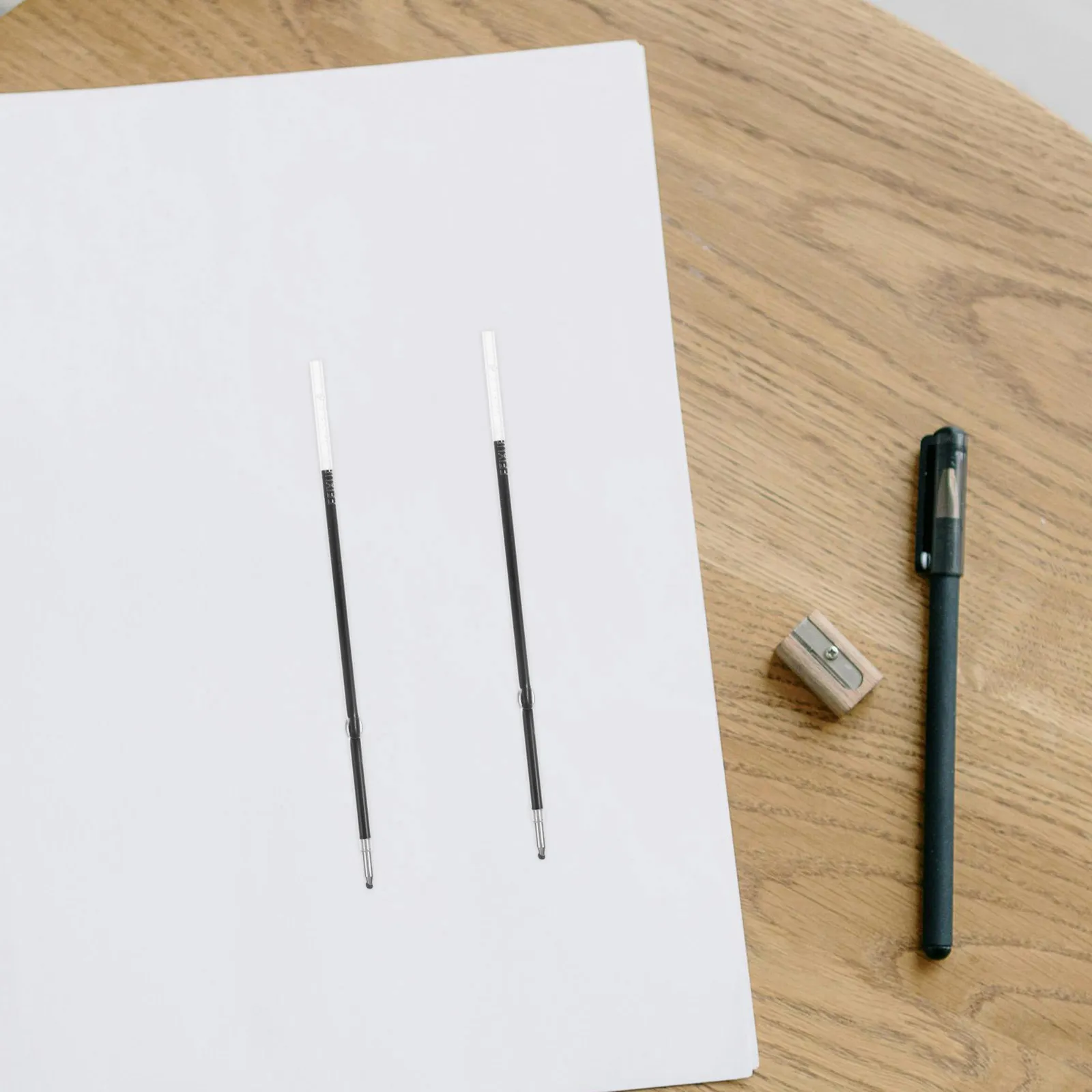 

100Pcs Retractable Ballpoint Pen Refills DIY Trim Universal Fit 0.7mm Smooth Ink Replacement for Home Office School Supplies