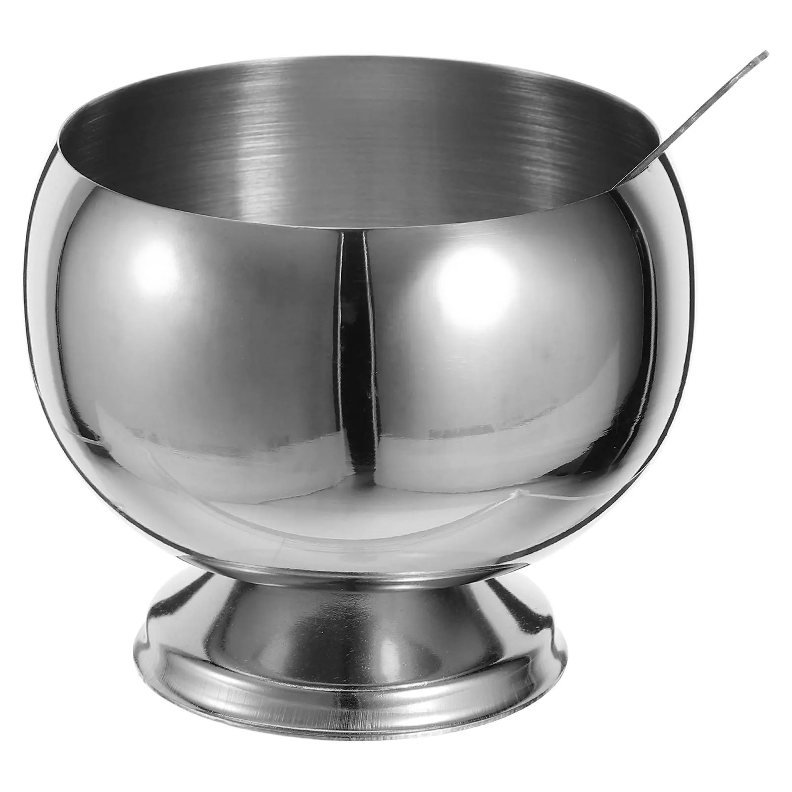 

1Set Ice Cream Bowls Stainless Steel Footed Dessert Bowls 9.5oz Multi-Function Metal Cups for Salad Yogurt Pudding Christmas