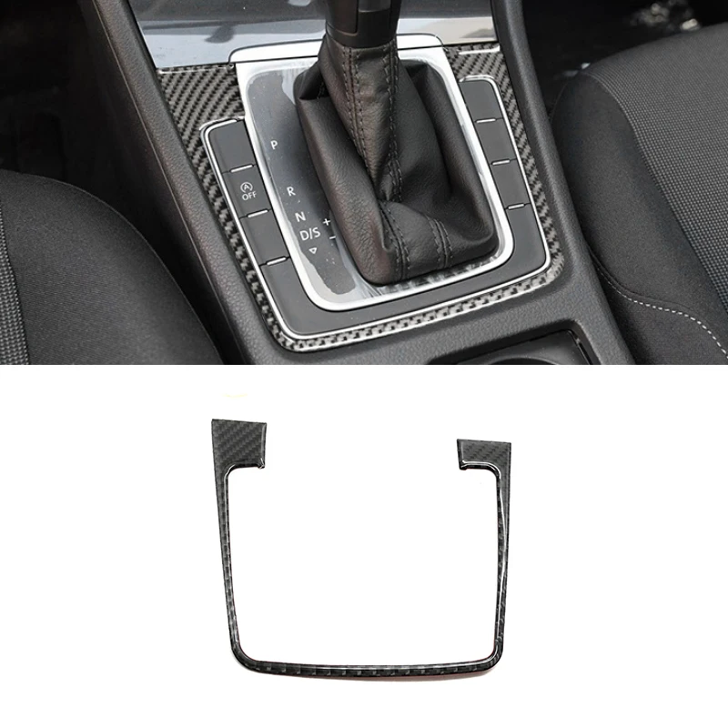 For VW Golf 7 MK7 VII 2013 2014 2015 2016 2017 Carbon Fiber Car Gear Shift Panel Cover Decor Trim ONLY LHD