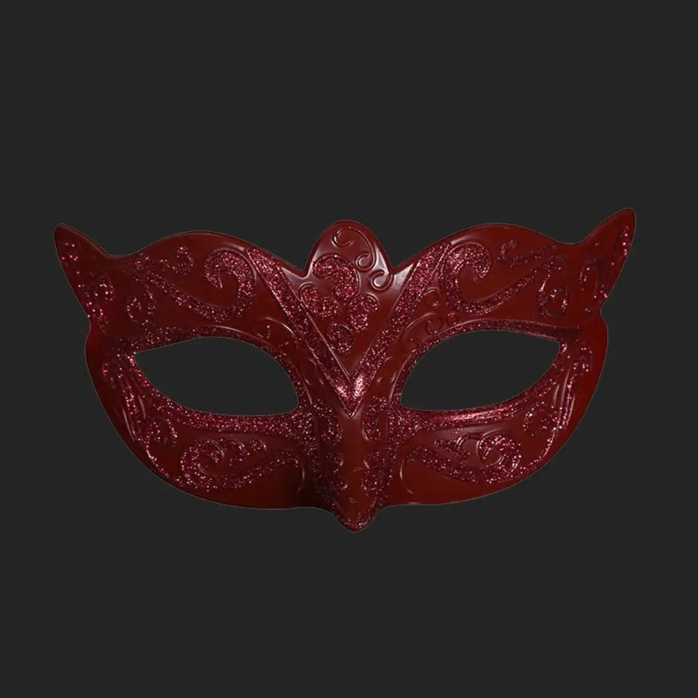 أقنعة تنكرية للحفلات التنكرية للهالوين، قناع تنكر بلاستيكي، قناع لامع، قناع راقصة فانتوم، قناع نصف وجه