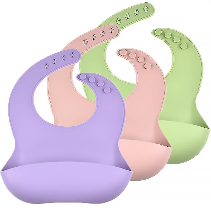 

Silicone Bibs For Newborn Baby Feeding Tableware Waterproof Baby Bibs For Toddler Feedings Bibs Burp Cloths Bandana Baby Stuff