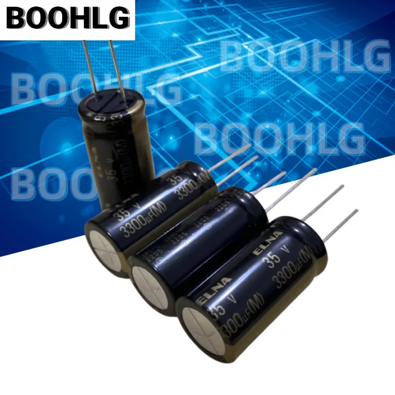 5PCS 3300UF 35V Audio Capacitor 35V 3300UF 16X31.5 RA3 Black Gold