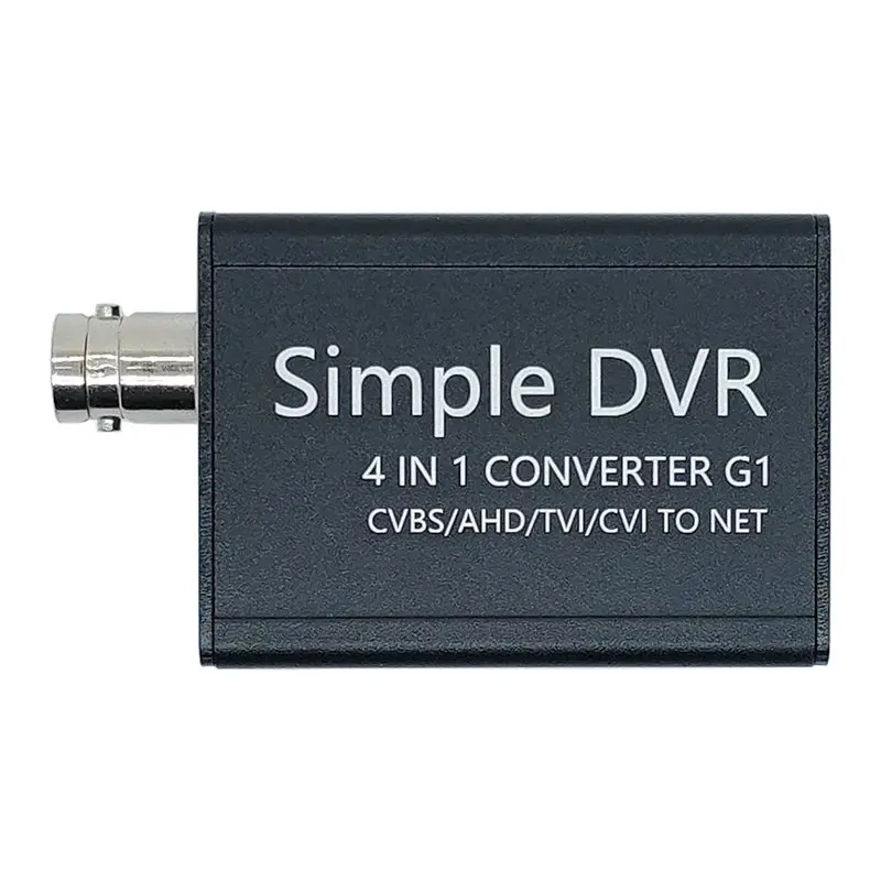 For CCTV Security Camera Adapter 4-In-1 Signal Converter BNC Input RJ45 Output AHD/TVI CVI/CVBS Supports H. 265 RTSP
